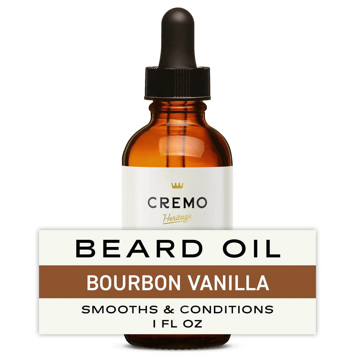 Beard Oil, Bourbon Vanilla Scent, 1 Fl Oz, Moisturizes & Softens Beards